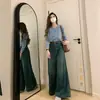 Jeans retro de pierna ancha para mujer, nuevo estilo primavera y otoño, diseño de talla grande para mujeres con curvas, tiro alto, holgados, de pierna recta, pantalones hasta el suelo