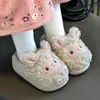 Pantuflas de algodón para padres e hijos, felpa gruesa, antideslizantes, cálidas, lindas pantuflas para el hogar para otoño e invierno, disponibles para dropshipping