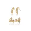 Nuevos aretes de flor de circonita micro engastada con aguja de plata 925, aretes sencillos de perlas DIY, accesorios de joyería