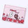 Bolsa para tarjetas de cuero pu con impresión a color de boutique, gran capacidad, multi-tarjeta, set de tarjetas de alta calidad, artículo promocional periférico de marca de animación