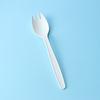 Cuchara desechable engrosada grado alimenticio embalaje individual tenedor para comida ligera vajilla para llevar almidón de maíz tenedor de postre cuchara