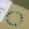 Pulsera de Moda Transfronteriza Estilo 2026 Color Zircón Estilo Ins Primavera Verano Verde Pequeño Fresco Lindo Pulsera de Caramelo