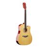 Violão folk de 41 polegadas folheado abeto fosco brilhante iniciante entrada faltando ângulo fábrica de guitarras de madeira fornecimento direto