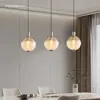 Lustre de Arte Moderna Minimalista com Esferas de Vidro, Projetado por Designer Dinamarquês, para Sala de Jantar, Escritório e Quarto