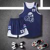 Fabricante direto uniforme de basquete masculino secagem rápida respirável uniforme de basquete estudantes universitários compra em grupo uniforme de competição impressão de LOGO