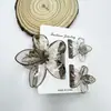 Novo Conjunto de Outono e Inverno Cruzado com Plumeria Escovada Presilha de Cabelo Bauhinia Estilo Festivo Elegante Presilha de Tubarão Acessórios de Cabelo Presilha de Cabelo