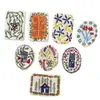 Novos Patches de Tecido Bordado de Algodão e Linho Estilo Coreano com Plantas e Flores para Roupas DIY, Acessórios de Cabelo, Acessórios de Bolsa/Acessórios de Broche
