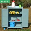 Almacenamiento de Gabinete de Zapatos de Madera Maciza para Exteriores al por Mayor Gabinete de Almacenamiento Puerta de Villa Protección Solar Impermeable Caja de Herramientas para Patio Balcón de Jardín Artículos Varios