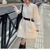 Vestido Suéter de Estilo Francés 2026 para Mujeres Petites, Vestido Base de Punto Holgado de Manga Larga para Otoño e Invierno