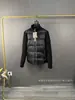 Jaqueta Puffer de Tricô Patchwork Nova Marca m Exportação Europeia, Com Capuz em Estoque Moda Casual Unissex