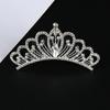 Nova coroa de liga infantil tiara de menina Acessórios de cabelo de princesa Pente de cabelo com strass Coroa de aniversário de pérola Atacado