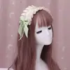 Barraca atacado Faixa de cabelo Lolita Headdress de menina japonesa fofa Acessórios de cabelo Lolita Cosplay empregada Faixa de cabelo de renda