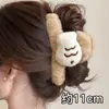 Grampo de Garra de Pelúcia Outono e Inverno para Mulheres 2026 Novo Grampo Grande de Tubarão Grampo de Cabelo para Parte de Trás da Cabeça Grampo de Cabelo Pinça de Acessórios de Cabelo com Sensação de Luxo