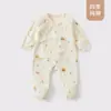 Mameluco para Bebé con Cubre Manos y Pies, Tipo Recién Nacido de Algodón Puro sin Costuras para las Cuatro Estaciones Ropa de Casa, Ropa de Monje para Recién Nacido