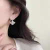 Pendientes de Plata 925 con Cierre de Mariposa Hoja de Ginkgo Perla Moda Femenina Pendientes Nuevos Diseño de Nicho Pendientes Elegantes con Estilo