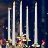 Decoração de Natal haste longa lâmpada de vela eletrônica haste cera criativa casamento aniversário vela iluminação de casa luz de vela LED