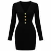 Vestido de tricô sexy com decote V transfronteiriço europeu e americano para mulheres, justo ao corpo e que valoriza a silhueta, bodycon de manga comprida, saia de baixo