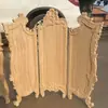Divisória de Tela Esculpida em Madeira Maciça, Tela Pequena Mini, Tela de Três Quartos ou Seis Quartos para Crianças, Tela Rococo Europeia