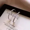 Brincos de Zircônia em Forma de C com Cauda de Sereia Cintilante, Brincos de Luxo Leve e de Alta Qualidade, Brincos da Moda Coreana e Exquisitos para Mulheres