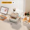 Suporte de Armazenamento de Mesa em Acrílico Transparente Suporte para Armazenamento de Livros e Arquivos A4 Organizador de Mesa Caixa de Armazenamento para Escritório