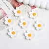 Parches de Flor de Seis Pétalos de Simulación Coloridos Accesorios de Resina para Funda de Teléfono Hecha a Mano DIY Materiales para Pinza de Pelo con Pegamento de Crema