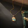 Estilo Palácio Jardim de Monet Flor de Pérola de Água Doce Natural Colar Moda Luxo Leve Retrô Versátil Corrente para Clavícula Atacado