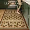 Tapetes de Piso de Couro de Terra Diatomácea Estilo Americano Transfronteiriços, Absorventes de Água, Antiderrapantes, Limpáveis com Pano, Não Laváveis, Resistentes a Manchas, Tapetes de Fácil Cuidado no Atacado