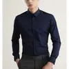 Camisa Blanca para Hombre, Manga Corta, Sin Planchar, Formal de Negocios, Corte Ajustado, Estilo Coreano, Ropa de Trabajo Profesional, Camisa Blanca Casual de Media Manga para Hombre