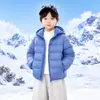 Chaqueta Ligera Corta de Plumas para Niños 90% Plumón de Pato Blanco Alto Poder de Relleno con Capucha Ropa de Abrigo para Niños y Niñas Calidez Invernal