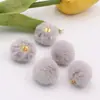 Accesorios para Joyería DIY Bola de Pelo Sintético de Conejo 2cm Ropa Accesorios para el Cabello Pendientes Pendientes Llavero Colgante Colgante para Coche Material
