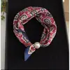 Colar de Pérolas com Fecho Magnético, Lenço de Seda Pequeno e Longo para Mulheres, Acessório de Pescoço para Combinar com Camisas, Lenço Fino, Lenço de Seda Longo