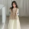 Chaleco corto de piel sintética de visón para niños de otoño e invierno, prenda exterior y chaleco esponjoso para niñas
