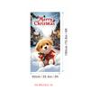 Cortina Banderín Cubierta de Puerta Navideña Transfronteriza Papá Noel Tela Colgante Decorativa para Exteriores Venta al por Mayor Cubierta de Puerta Festiva Personalización