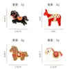 2026 Zodiaco Caballo Insignia Nueva Año del Caballo Año Animal Accesorios para Ropa Hebilla Anti-Exposición Decoración para Bolso