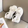 Sandálias Infantis Princesa 2026 Novo Estilo de Verão Laço Tendência Sola Macia Sapatos Romanos de Cano Alto para Crianças Maiores