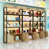 Estante de supermercado, vitrina, expositor de cosméticos, estante de almacenamiento multicapa para artículos de cantina, contenedor combinado