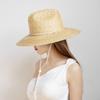 Europa y Estados Unidos moda transfronteriza ocio con cuerda a prueba de viento sombrero de paja viaje al aire libre playa protector solar sombrero parasol
