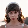 Tocador de Novia para Sesión de Fotos de Registro de Matrimonio, Accesorio de Red para Cubrir el Rostro, Accesorio para el Cabello Estilo Retro Francés, Lazo de Moda Versátil