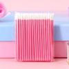 Modelo Nuevo, un Paquete de 50 Bastoncillos de Algodón para Limpieza de Pestañas, Mini Brochas para Labios Suaves Portátiles, Brochas para Labios Blancas Huecas