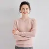Nuevo Suéter de Cachemira para Otoño e Invierno Moda Femenina Suéter de Punto con Cuello Redondo Pulóver con Camiseta Básica Aspecto Holgado y Adelgazante para Ropa de Trabajo