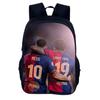 Mochila Messi Mundial de Fútbol Alrededores Mochila Escolar para Estudiantes Gran Capacidad Poliéster Mochila Reductora de Carga Bolsa para Computadora Dibujos Animados