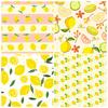 Gran Venta 12 Hojas/Paquete Limón Pequeño Fresco Papel Material Ins Manual Literario Material Básico Papel Base Tijeras de Alto Valor