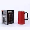 Taza de cerveza estilo brasileño de gran capacidad 304 de acero inoxidable de doble pared con aislamiento al vacío de 24 oz con asa, logo personalizable