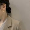 Nuevos Pendientes de Clip para Orejas de Bobina Antimosquitos Moda Coreana Pendientes Sencillos con Forma de Grano Clavo de Oreja de Plata S925 Pendientes Elegantes para Mujer