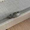 Anel com Zircônia para Mulheres, Estilo Nicho de Luxo, Cor Prata, Luxo Leve, Anel Exquisito para Dedo Indicador, Anel Versátil Empilhável