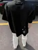 Camiseta Redonda de Manga Curta com Bordado de Floco de Neve Estilo Retro Americano para Homens, Estilo Novo Tendência de Verão, Estilo Preguiçoso, Tops Cool e Bonitos para Casais