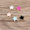 Accesorios de joyería de estilo coreano DIY K oro gota de aceite aleación pequeño colgante accesorios colgantes para pulsera estrella mediana de cinco puntas