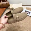 Mocasines Casuales Estilo Old Money Vintage para Mujer 2026 Tendencia Otoño Nueva Colección Punta Redonda Suela Suave Slip-On Hebilla Zapatos Birkenstock