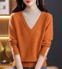 Suéter de dos piezas falso de cuello alto medio para mujer, otoño e invierno, suéter de punto suelto regular, ropa exterior, suéter de estilo occidental.