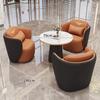 Escritório de Negociação Nórdico Mesa e Cadeira Sofá Escritório de Vendas Designer Couro Arte Sofá Individual Lobby de Hotel Sofá de Escritório